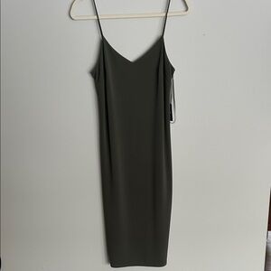 Express Olive Green Slip Dress